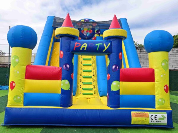Party Balloon Inflatable Bounce Castle With Double Slide